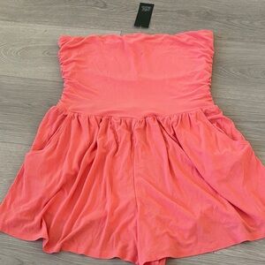 Wild Fable Strapless Coral Romper